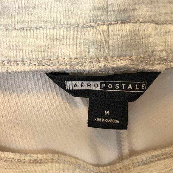 Aeropostale Sweatpants Medium Athletic Joggers Drawstring Heather Gray Pockets - Picture 6 of 10